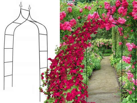 Pergola ogrodowa podpora do kwiatów do pnączy łuk na róże metalowa ozdobna Pergola ogrodowa podpora do kwiatów do pnączy łuk na róże metalowa ozdobna