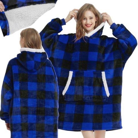 Bluza ciepła koc oversize xxl 2w1 gruba futrzak miękka z kapturem szlafrok Bluza ciepła koc oversize xxl 2w1 gruba futrzak miękka z kapturem szlafrok