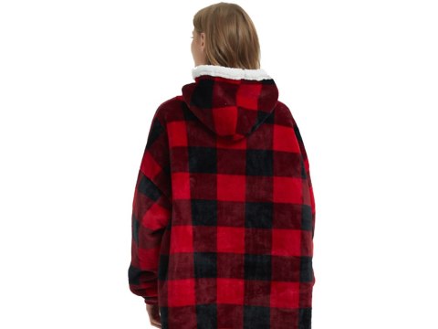 Bluza ciepła koc oversize xxl 2w1 gruba futrzak miękka z kapturem szlafrok Bluza ciepła koc oversize xxl 2w1 gruba futrzak miękka z kapturem szlafrok