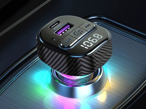 Transmiter samochodowy fm mp3/wma usb a+usb c 30w bluetooth 5.3 led qc 3.0 Transmiter samochodowy fm mp3/wma usb a+usb c 30w bluetooth 5.3 led qc 3.0
