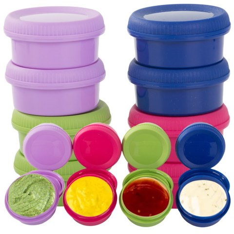 Pojemniki do sosów dipów na dipy sosy 80ml 8szt przykrywka zestaw dressing Pojemniki do sosów dipów na dipy sosy 80ml 8szt przykrywka zestaw dressing