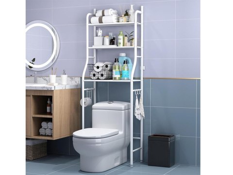 Półka stojąca nad toaletę wc sedes ubikację łazienkowa szafka regał 3 półki Półka stojąca nad toaletę wc sedes ubikację łazienkowa szafka regał 3 półki