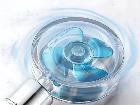 Słuchawka prysznicowa z turbiną filtrem wymiennym turbo z wentylatorem Słuchawka prysznicowa z turbiną filtrem wymiennym turbo z wentylatorem