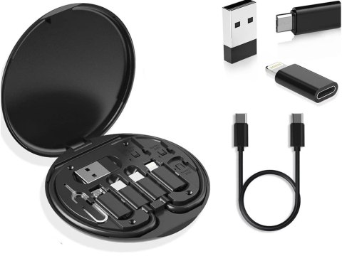 Zestaw adapterów przejściówek usb kabel type c 4w1 micro lighting 60w Zestaw adapterów przejściówek usb kabel type c 4w1 micro lighting 60w