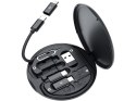 Zestaw adapterów przejściówek usb kabel type c 4w1 micro lighting 60w