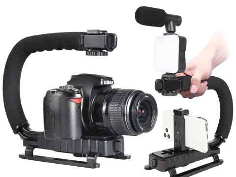 Zestaw do vlogowania nagrywanie filmów statyw mikrofon do telefonu uchwyt Zestaw do vlogowania nagrywanie filmów statyw mikrofon do telefonu uchwyt