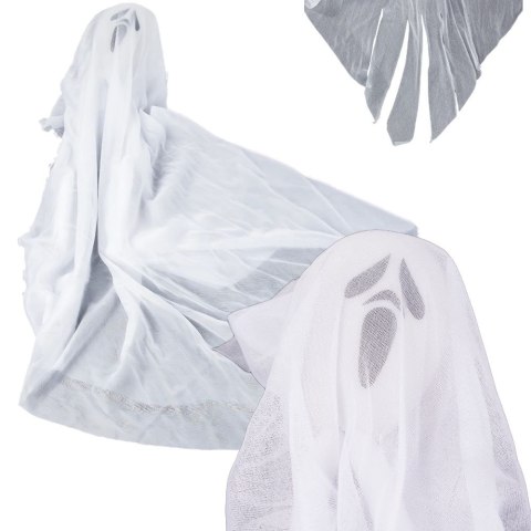 Dekoracja halloween wisząca ozdoba duch biała krzyk szkielet zjawa 65cm Dekoracja halloween wisząca ozdoba duch biała krzyk szkielet zjawa 65cm