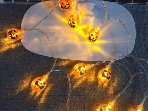 Lampki 10 led wiszące dynie halloween 200cm świecąca dekoracja ozdoba dynia Lampki 10 led wiszące dynie halloween 200cm świecąca dekoracja ozdoba dynia