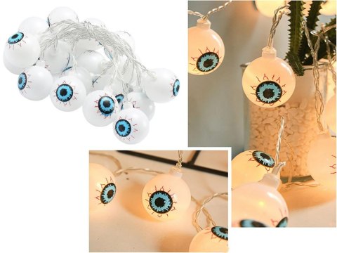 Lampki 10 led wiszące oczy halloween 200cm świecąca dekoracja ozdoba oko Lampki 10 led wiszące oczy halloween 200cm świecąca dekoracja ozdoba oko
