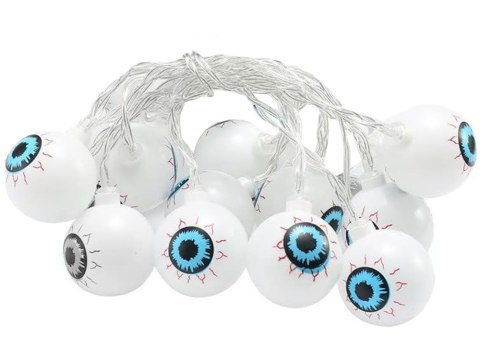 Lampki 10 led wiszące oczy halloween 200cm świecąca dekoracja ozdoba oko Lampki 10 led wiszące oczy halloween 200cm świecąca dekoracja ozdoba oko