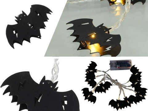 Lampki nietoperz 10 led wiszące halloween 200cm świecąca dekoracja ozdoba Lampki nietoperz 10 led wiszące halloween 200cm świecąca dekoracja ozdoba