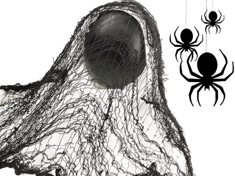 Sztuczna duża pajęczyna czarna halloween dekoracja do dekoracji 2 sztuki Sztuczna duża pajęczyna czarna halloween dekoracja do dekoracji 2 sztuki