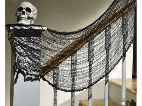 Sztuczna duża pajęczyna czarna halloween dekoracja do dekoracji 2 sztuki Sztuczna duża pajęczyna czarna halloween dekoracja do dekoracji 2 sztuki