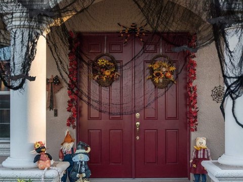 Sztuczna duża pajęczyna czarna halloween dekoracja do dekoracji 2 sztuki Sztuczna duża pajęczyna czarna halloween dekoracja do dekoracji 2 sztuki