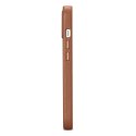 ETUI Z NATURALNEJ SKÓRY DO IPHONE 14 MAGSAFE CASE LEATHER POKROWIEC JASNY BRĄZ