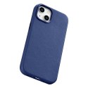 ETUI Z NATURALNEJ SKÓRY DO IPHONE 14 MAGSAFE CASE LEATHER POKROWIEC NIEBIESKI