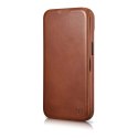 SKÓRZANE ETUI IPHONE 14 PLUS Z KLAPKĄ MAGNETYCZNE MAGSAFE CE OIL WAX PREMIUM LEATHER BRĄZOWY