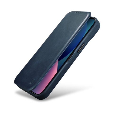 SKÓRZANE ETUI IPHONE 14 Z KLAPKĄ MAGNETYCZNE MAGSAFE CE OIL WAX PREMIUM LEATHER NIEBIESKI SKÓRZANE ETUI IPHONE 14 Z KLAPKĄ MAGNETYCZNE MAGSAFE CE OIL WAX PREMIUM LEATHER NIEBIESKI