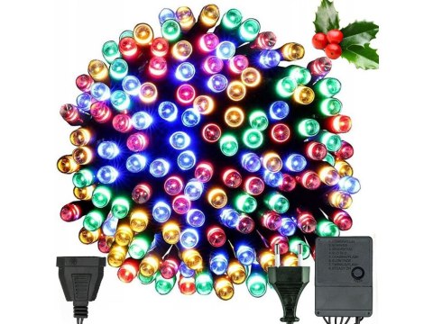 Lampki choinkowe wewnętrzne multikolor 200 led oświetlenie 8 programów Lampki choinkowe wewnętrzne multikolor 200 led oświetlenie 8 programów