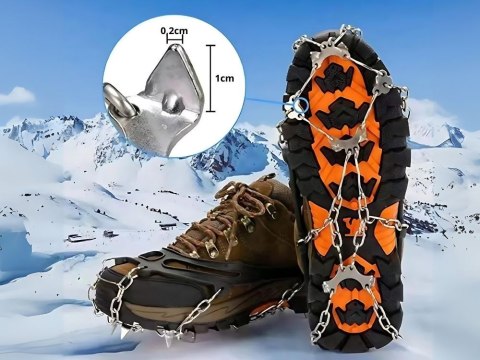 Raki turystyczne raczki na buty w góry kolce łańcuchy antypoślizgowe 36-40 Raki turystyczne raczki na buty w góry kolce łańcuchy antypoślizgowe 36-40
