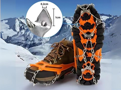 Raki turystyczne raczki na buty w góry kolce łańcuchy antypoślizgowe 36-40 Raki turystyczne raczki na buty w góry kolce łańcuchy antypoślizgowe 36-40