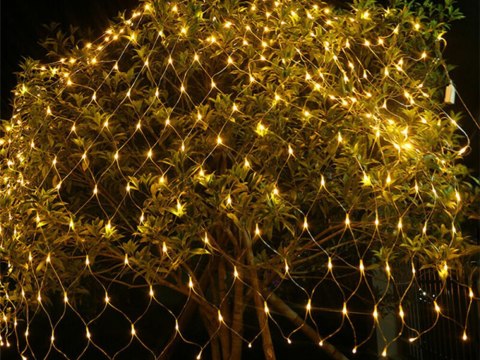 Siatka świetlna kurtyna 100 led lampki święta zewnętrzne biała ciepła 1x2m Siatka świetlna kurtyna 100 led lampki święta zewnętrzne biała ciepła 1x2m