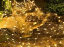 Siatka świetlna kurtyna 100 led lampki święta zewnętrzne biała ciepła 1x2m