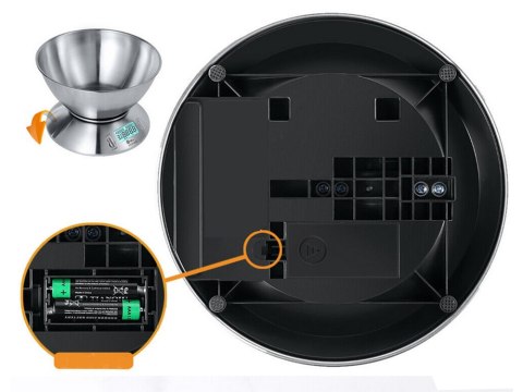 Waga kuchenna elektroniczna cyfrowa z misą miska 5kg lcd srebrna metalowa Waga kuchenna elektroniczna cyfrowa z misą miska 5kg lcd srebrna metalowa
