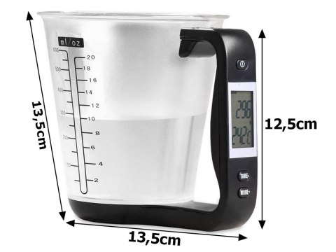 Waga kuchenna kubek elektroniczna lcd cyfrowa precyzyjna do ważenia 1kg/1g Waga kuchenna kubek elektroniczna lcd cyfrowa precyzyjna do ważenia 1kg/1g