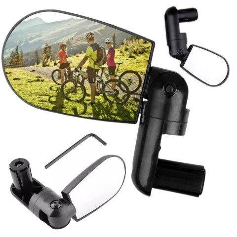 Lusterko rowerowe do roweru regulacja 360 stopni przykręcane do kierownicy Lusterko rowerowe do roweru regulacja 360 stopni przykręcane do kierownicy