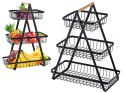 Półka kuchenna organizer kuchenny stojący trzypoziomowy loft z koszyczkiem