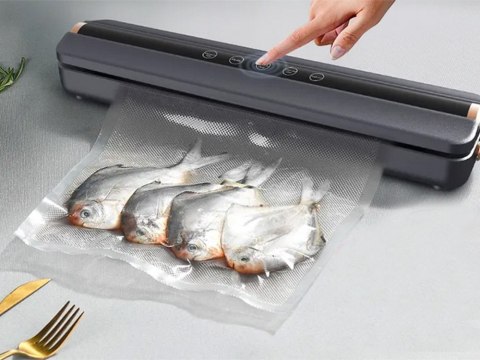 Zgrzewarka próżniowa pakowarka do folii żywności jedzenia + worki 10szt Zgrzewarka próżniowa pakowarka do folii żywności jedzenia + worki 10szt