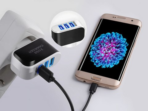 Ładowarka sieciowa szybka 5w 3 x usb quick charge 3.0 uniwersalna 3.1a Ładowarka sieciowa szybka 5w 3 x usb quick charge 3.0 uniwersalna 3.1a