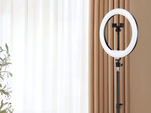 Lampa pierścieniowa led ring + uchwyt na telefon + statyw 100cm 3 odcienie Lampa pierścieniowa led ring + uchwyt na telefon + statyw 100cm 3 odcienie