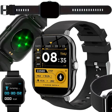 Smartwatch zegarek damski męski gumowy pasek sport bluetooth rozmowy Smartwatch zegarek damski męski gumowy pasek sport bluetooth rozmowy