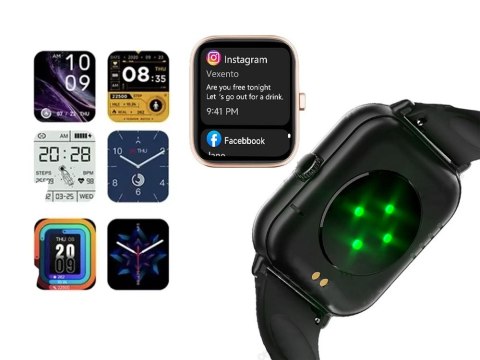 Smartwatch zegarek damski męski gumowy pasek sport bluetooth rozmowy Smartwatch zegarek damski męski gumowy pasek sport bluetooth rozmowy