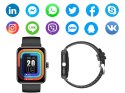 Smartwatch zegarek damski męski gumowy pasek sport bluetooth rozmowy