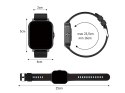 Smartwatch zegarek damski męski gumowy pasek sport bluetooth rozmowy