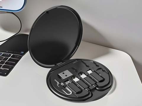 Zestaw adapterów 5w1 szpilka do telefonu w etui usb-c micro usb usb typ a Zestaw adapterów 5w1 szpilka do telefonu w etui usb-c micro usb usb typ a