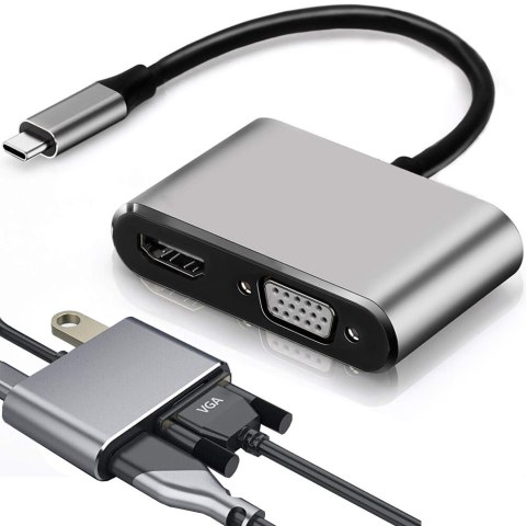 Adapter przejściówka usb-c do hdmi 4k vga hub usb 3.0 usb-c power delivery Adapter przejściówka usb-c do hdmi 4k vga hub usb 3.0 usb-c power delivery