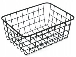 Kosz koszyk organizer metalowy druciany loft do kuchni na owoce czarny duży