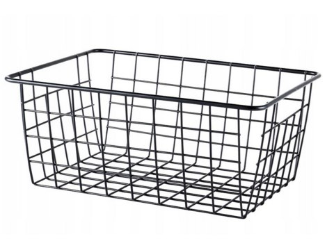 Kosz koszyk organizer metalowy druciany loft do kuchni na owoce czarny duży Kosz koszyk organizer metalowy druciany loft do kuchni na owoce czarny duży