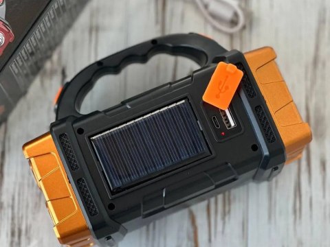 Latarka solarna przenośna lampka akumulatorowa led cob powerbank reflektor Latarka solarna przenośna lampka akumulatorowa led cob powerbank reflektor