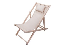Leżak drewniany leżaki plażowy składany ogrodowy poduszka fotel na plażę