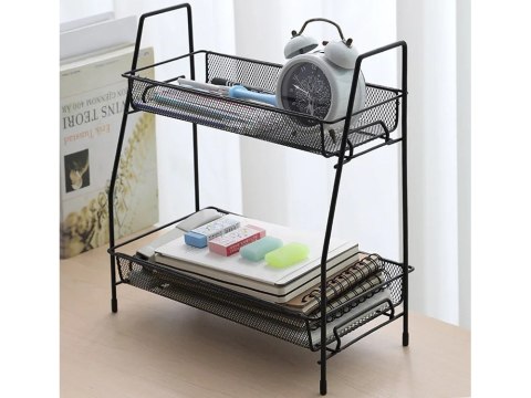Półka kuchenna organizer kuchenny stojący dwupoziomowy loft na przyprawy Półka kuchenna organizer kuchenny stojący dwupoziomowy loft na przyprawy