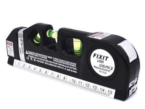 Poziomica laserowa precyzyjna z miarką 2,5m miara laser 3 tryby led usb Poziomica laserowa precyzyjna z miarką 2,5m miara laser 3 tryby led usb