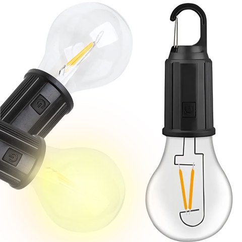 Lampka turystyczna pod namiot led żarówka biwakowa uchwyt wisząca 3 tryby Lampka turystyczna pod namiot led żarówka biwakowa uchwyt wisząca 3 tryby