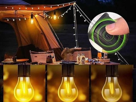 Lampka turystyczna pod namiot led żarówka biwakowa uchwyt wisząca 3 tryby Lampka turystyczna pod namiot led żarówka biwakowa uchwyt wisząca 3 tryby