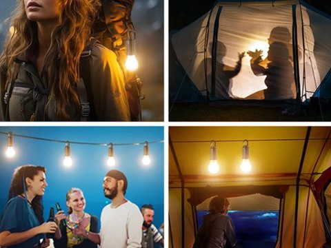 Lampka turystyczna pod namiot led żarówka biwakowa uchwyt wisząca 3 tryby Lampka turystyczna pod namiot led żarówka biwakowa uchwyt wisząca 3 tryby