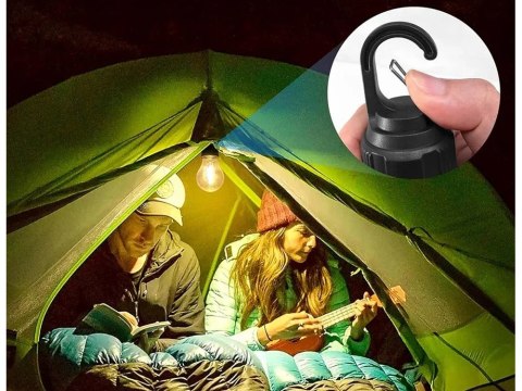 Lampka turystyczna pod namiot led żarówka biwakowa uchwyt wisząca 3 tryby Lampka turystyczna pod namiot led żarówka biwakowa uchwyt wisząca 3 tryby